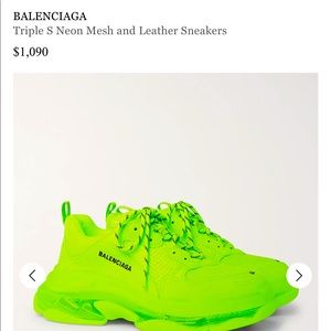 Triple s neon balceagas